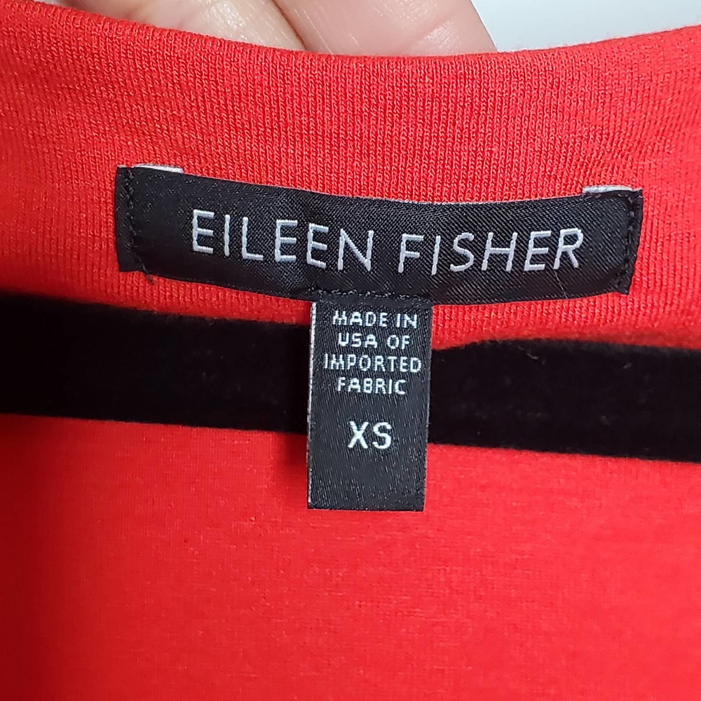 EILEEN FISHER Red Cowl Neck Sleeveless Dress Sz XS - Picture 4 of 6